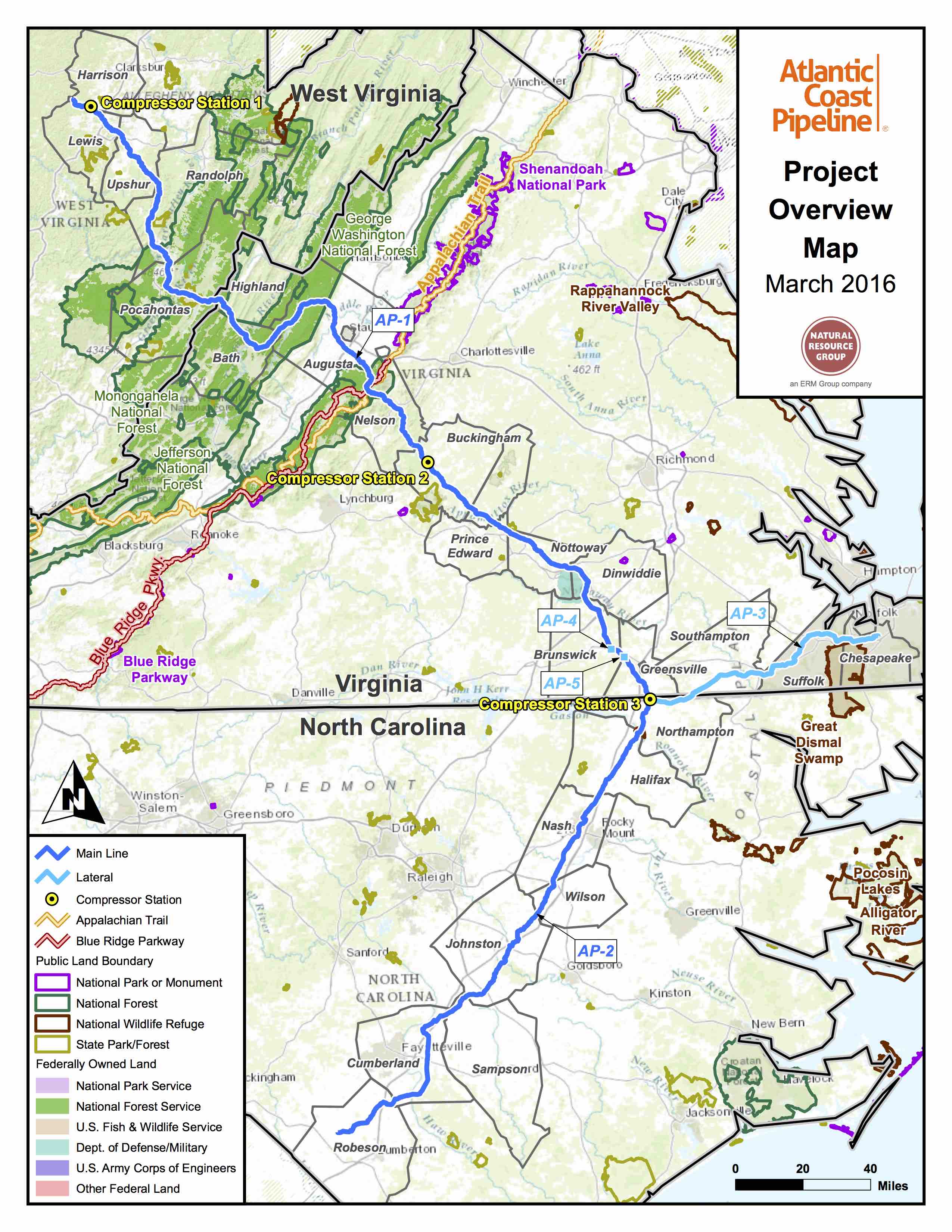 Atlantic Coast Pipeline map