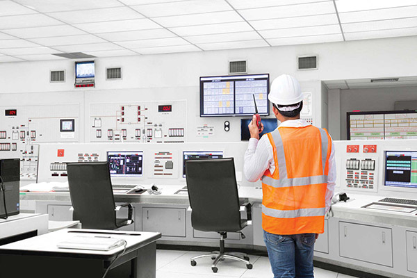 A photo of a pipeline control room