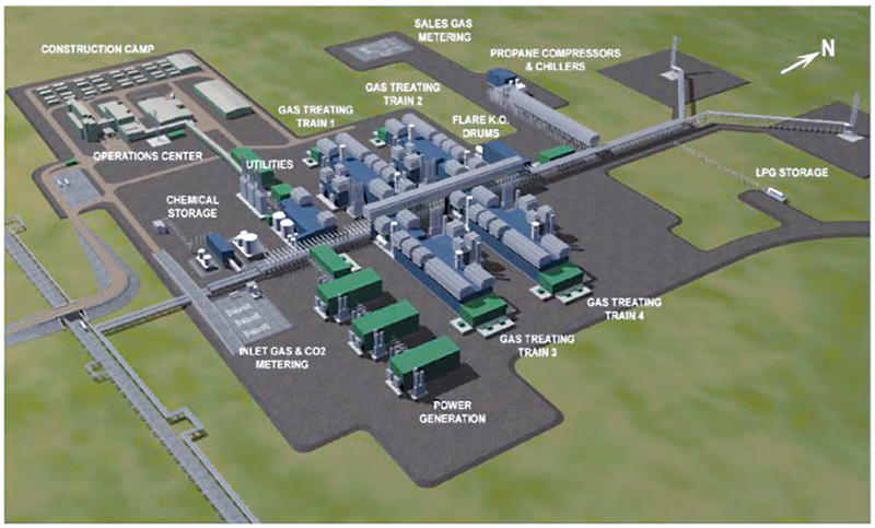 An artist’s rendering of the liquefaction plant in Nikiski. (courtesy: Alaska LNG Project)