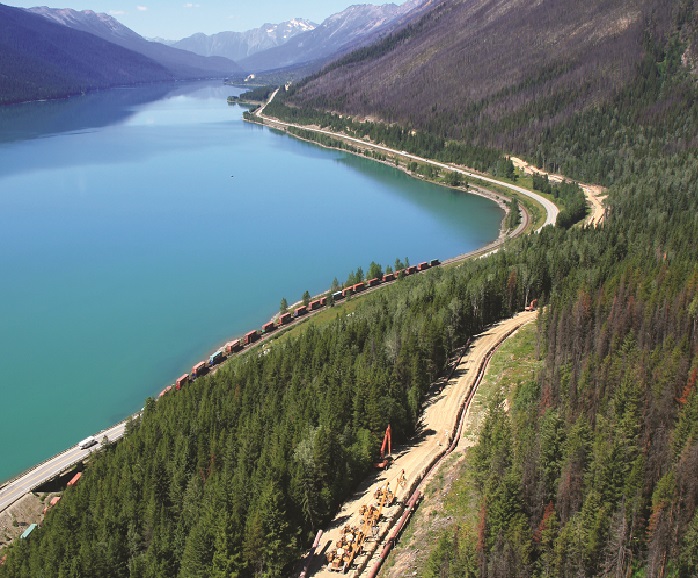   An aerial view of the Mountain Valley Pipeline. Photo: CDIC 