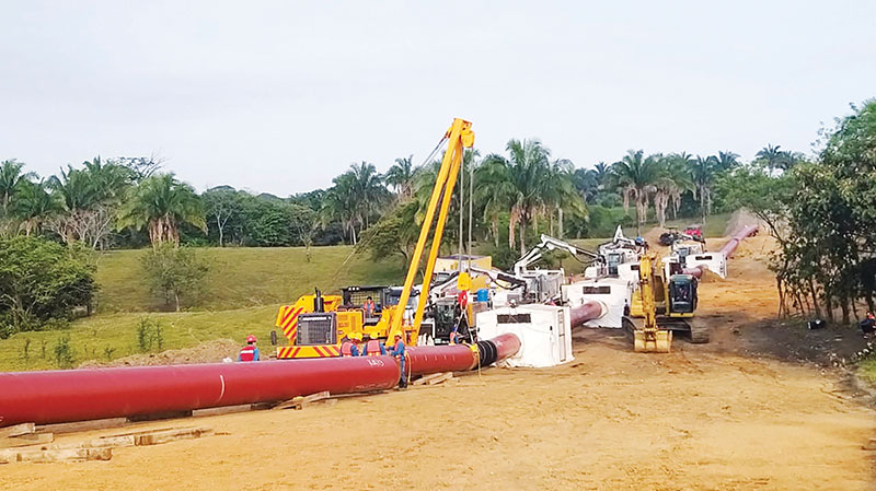 Construction work along the site of the Cuxtal gas pipeline. (Photos: Engie) 