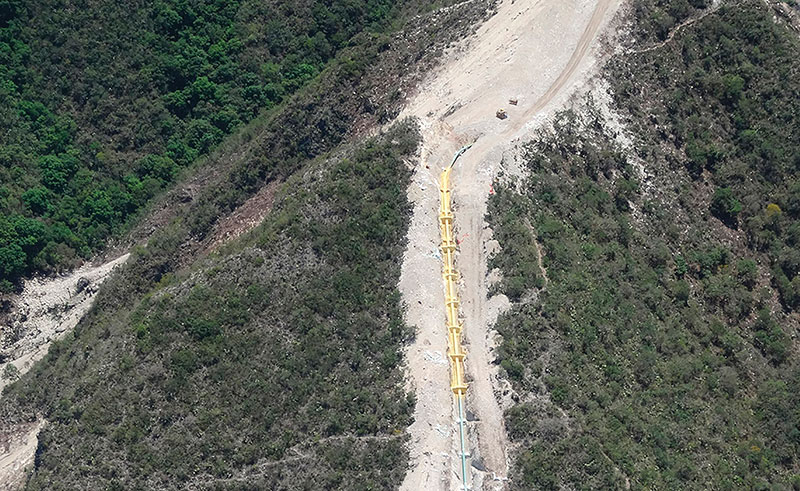Construction of the Villa de Reyes-Aguascalientes -Guadalajara gas pipeline. (Photo: Sicim) 